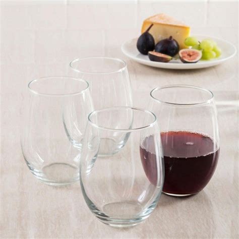 home essentials stemless wine glasses.